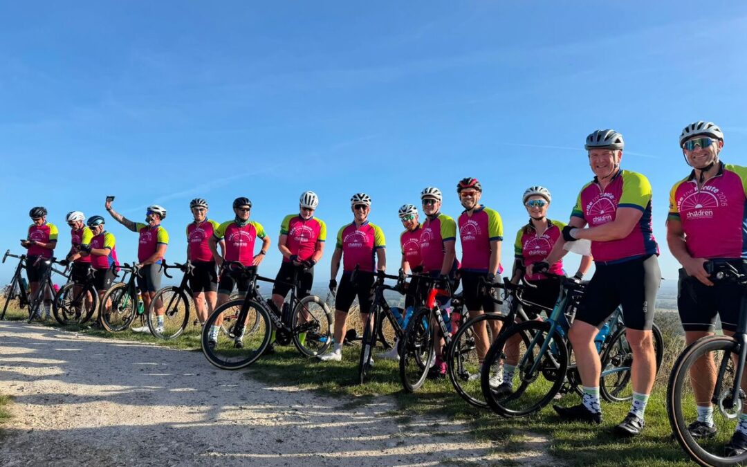 Group of cyclists taking on Railway Children's Ride the Route challenge.
