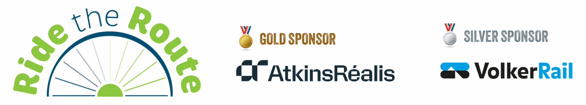 Ride the Route sponsors: AtkinsRealis, VolkerRail and Arcardis.