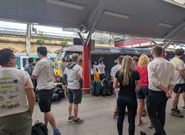 Image of participants at station