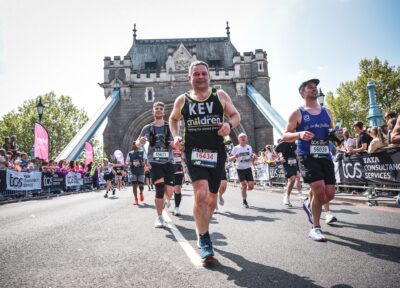 Man running marathon