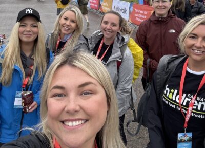 Group of event participants taking a selfie.