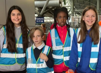 Pudsey Primrose Hill Primary at CrossCountry's stand
