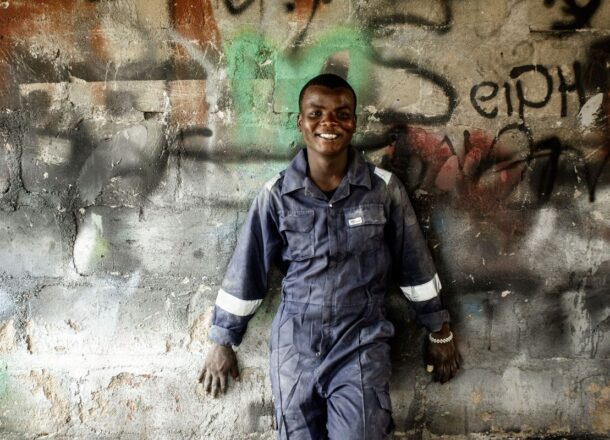 Juma, supported by Railway Children's Youth Association programme in Tanzania.