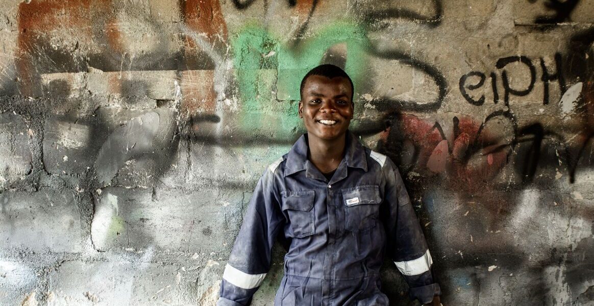 Juma, supported by Railway Children's Youth Association programme in Tanzania.