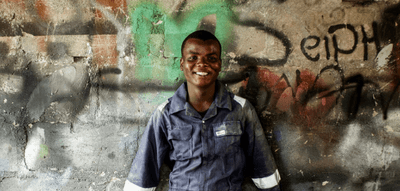Juma, supported by Railway Children's Youth Association programme in Tanzania.