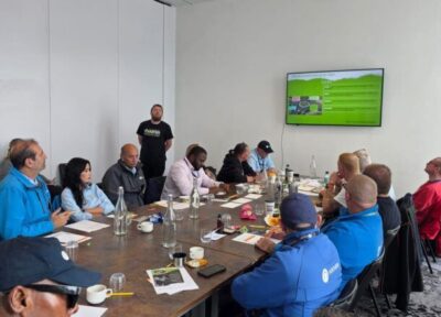 A Railway Children training manager conducting a session with staff from Northern Rail.