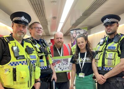 Railway Children staff with members of British Transport Police.
